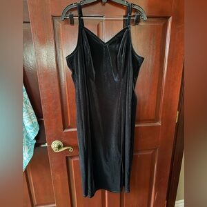 Torrid Black Wiggle Velvet Dress